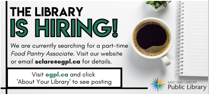 The Library is hiring!