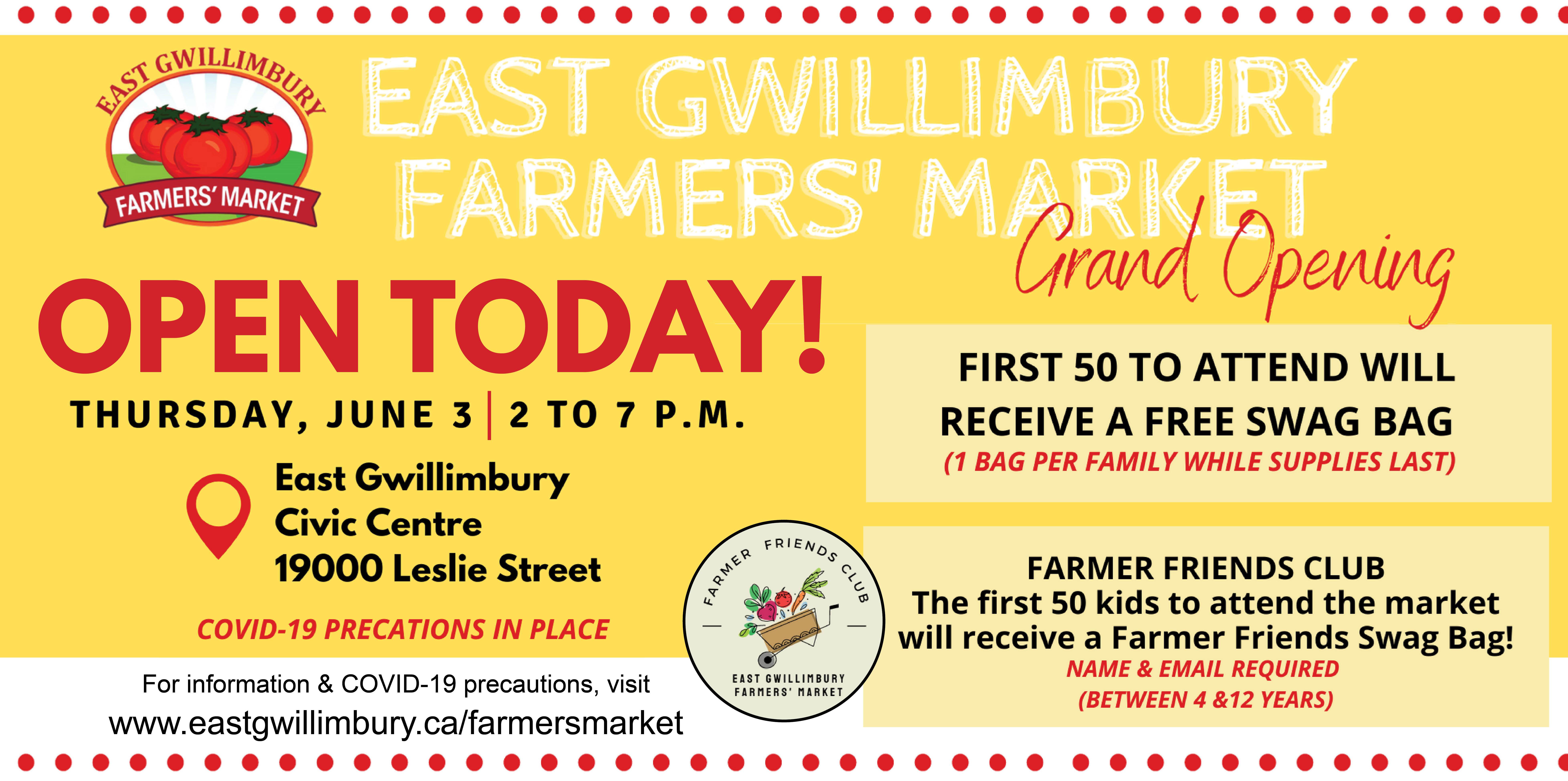 East Gwillimbury Farmers' Market opens June 3