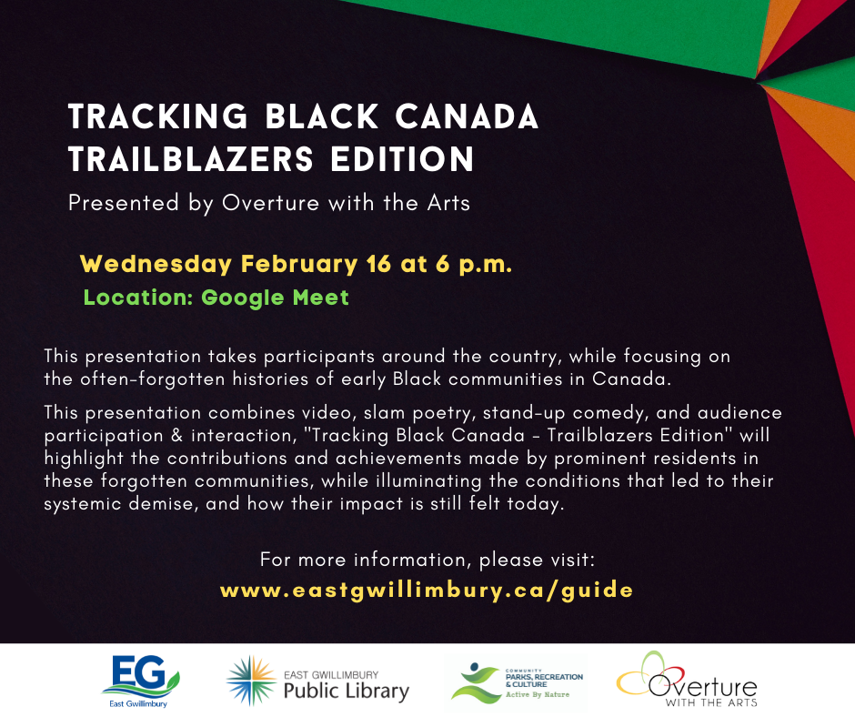 Tracking Black Canada Trailblazers Edition 