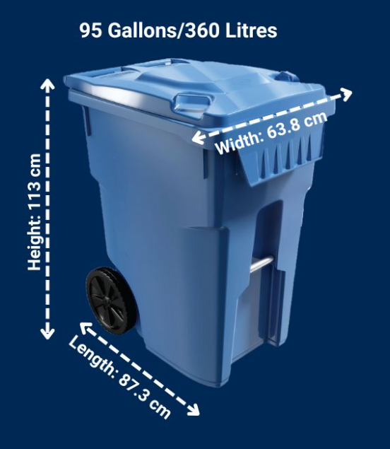Image showing recycling cart size Image showing recycling cart size
