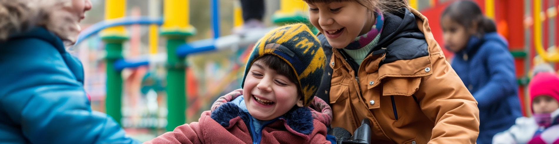 Children playing at park together